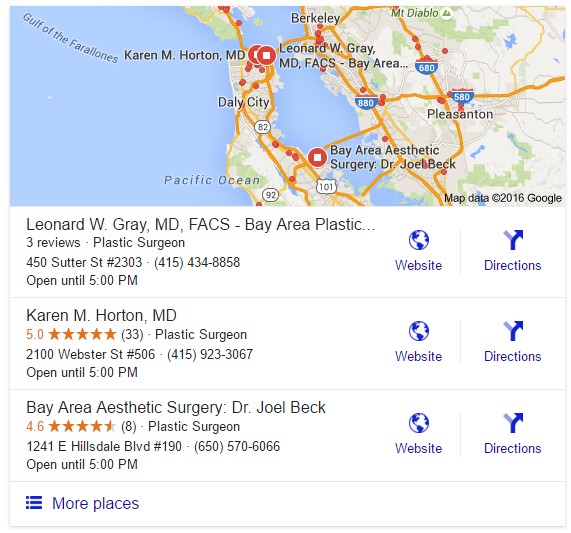 plastic surgeons bay area seo